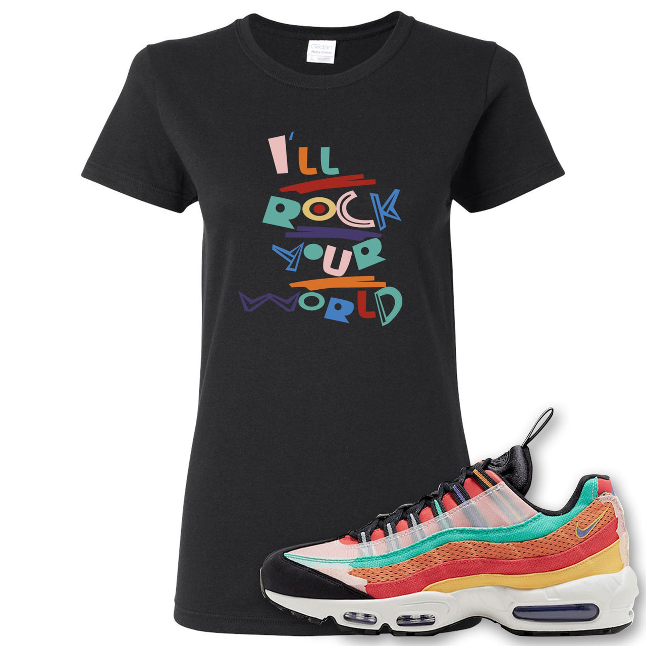 Air Max 95 Black History Month Sneaker Black Women's T Shirt | Women's Tees to match Nike Air Max 95 Black History Month Shoes | I'll Rock Your World