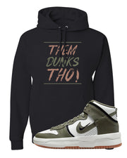 Cargo Khaki Rebel High Dunks Hoodie | Them Dunks Tho, Black