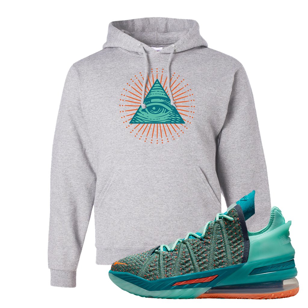 Lebron 18 We Are Family Hoodie | All Seeing Eye, Ash