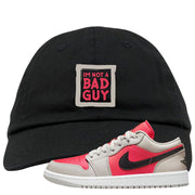 Light Iron Ore Low 1s Dad Hat | I'm Not A Bad Guy, Black