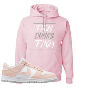Move To Zero Pink Low Dunks Hoodie | Them Dunks Tho, Light Pink