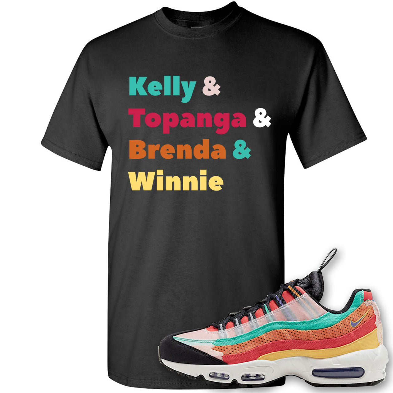 Air Max 95 Black History Month Sneaker Black T Shirt | Tees to match Nike Air Max 95 Black History Month Shoes | Kelly And Gang