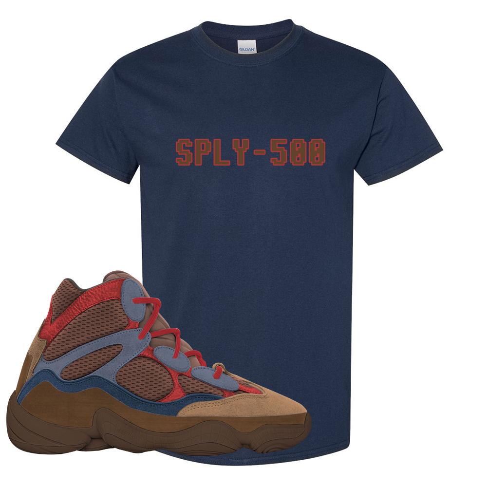 Yeezy 500 High Sumac T Shirt | Sply-500, Navy Blue