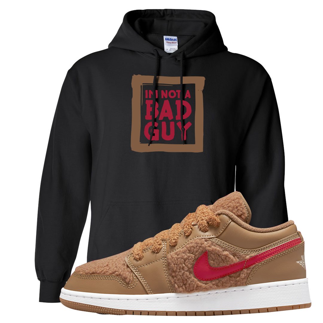 Teddy Bear Low 1s Hoodie | I'm Not A Bad Guy, Black