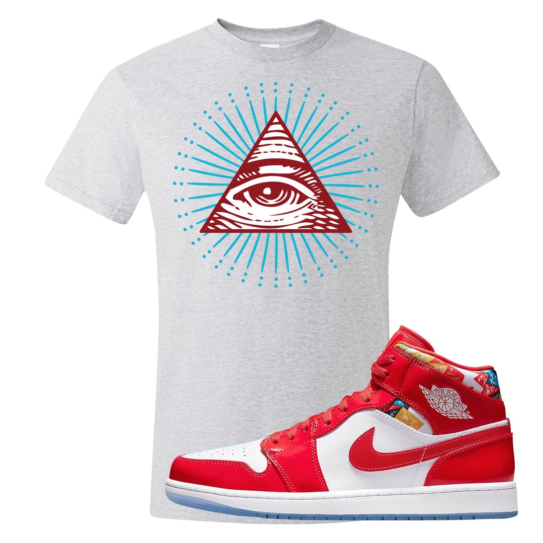 Barcelona Sweater Mid 1s T Shirt | All Seeing Eye, Ash