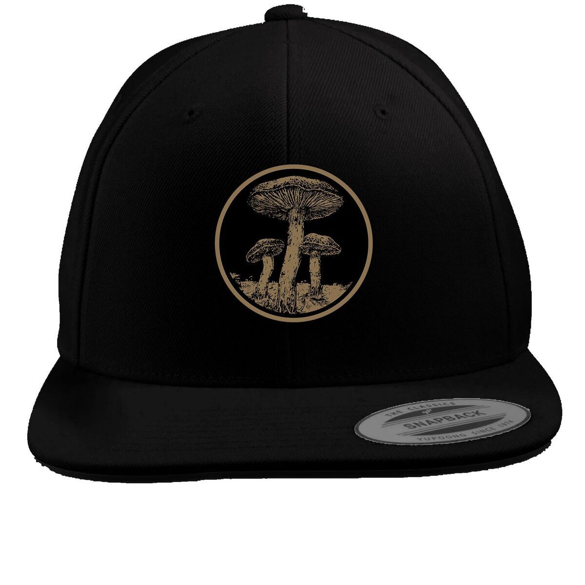 WMNS Mushroom 4s Snapback Hat | Mushroom Logo, Black
