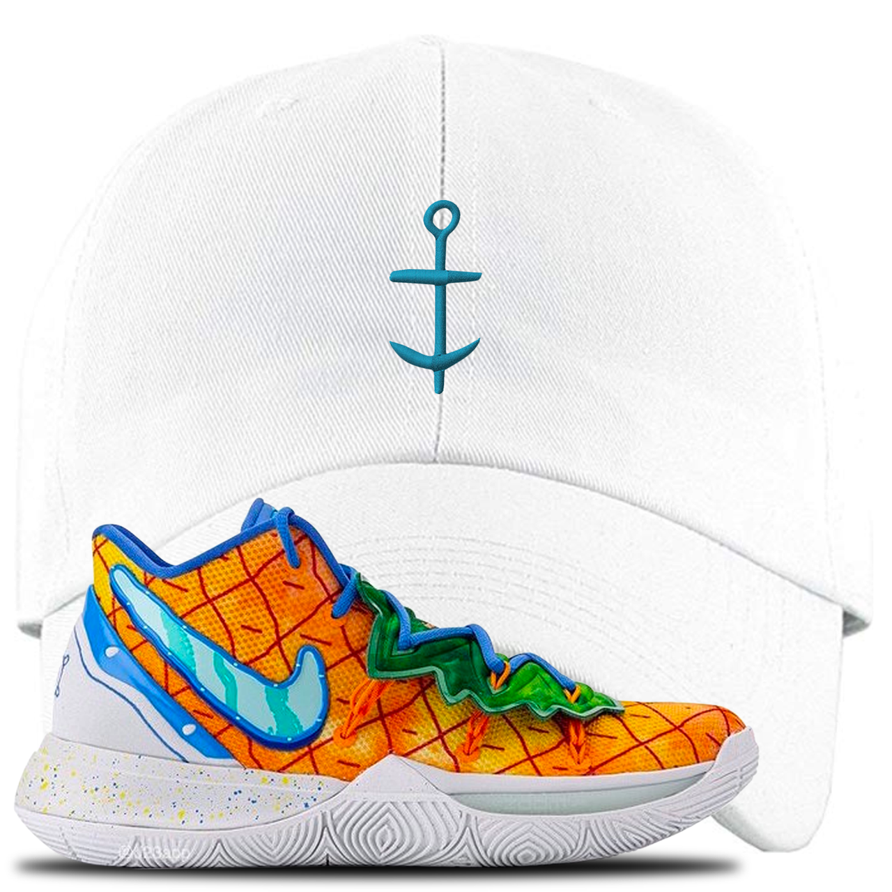 Kyrie 5 Pineapple House Anchor White Sneaker Hook Up Dad Hat