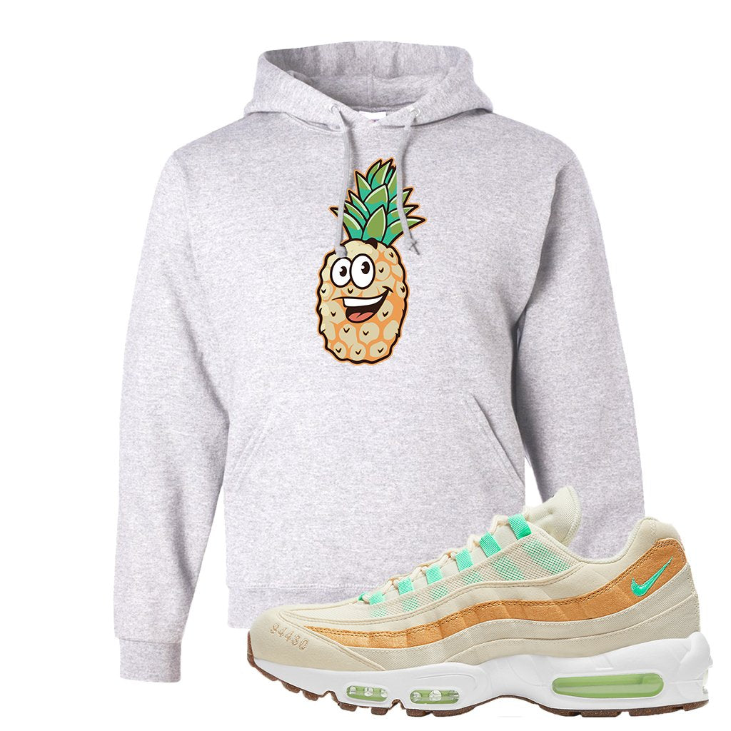 Happy Pineapple 95s Hoodie | Happy Pineapple Head, Ash