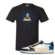 Sail Black Military Blue Shy Pink Low 1s T Shirt | All Seeing Eye, Black