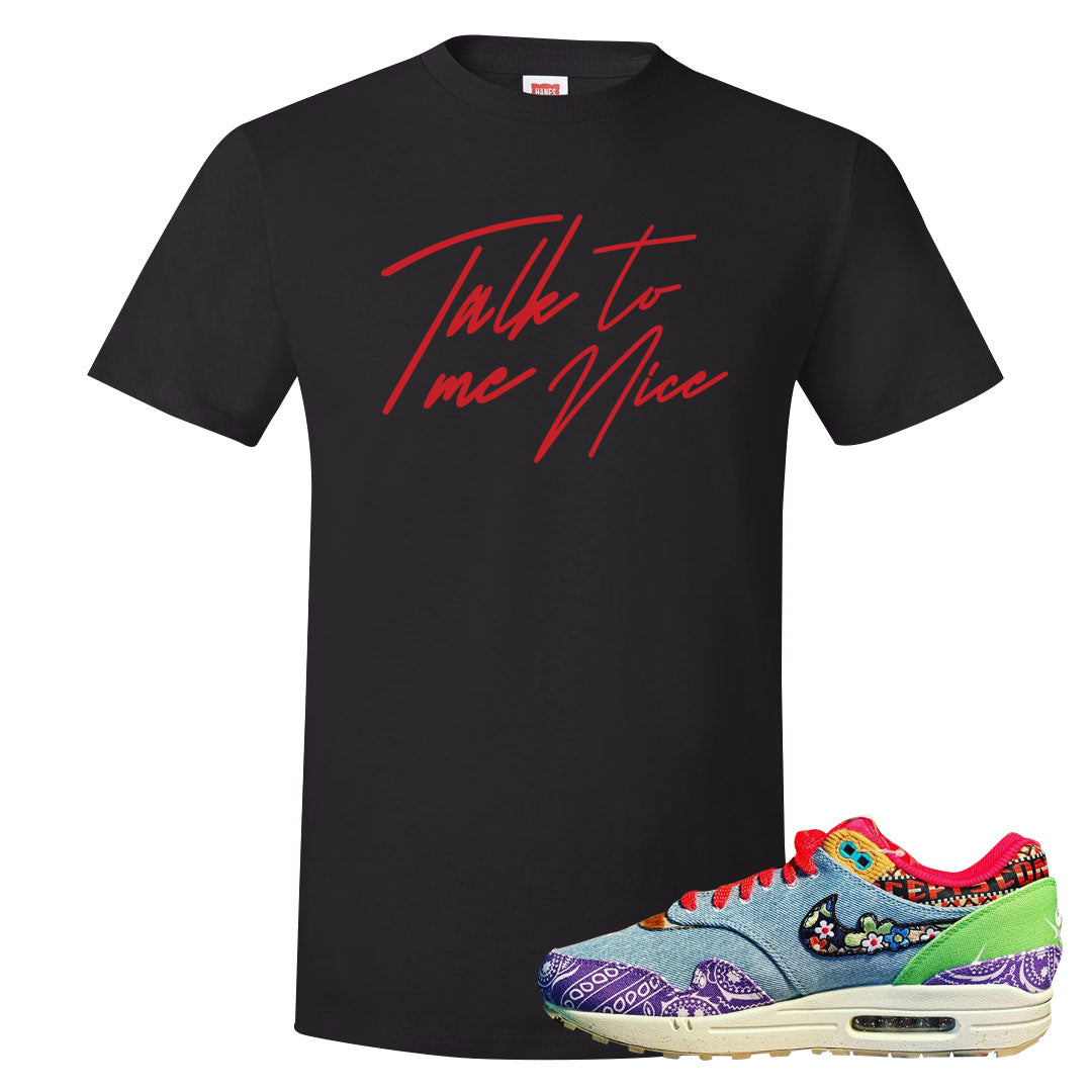 Bandana Paisley Max 1s T Shirt | Talk To Me Nice, Black