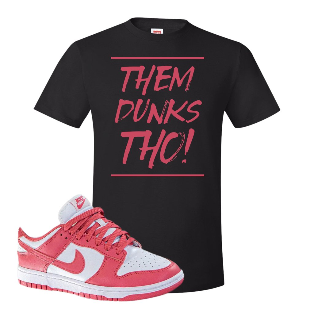 Archeo Pink Low Dunks T Shirt | Them Dunks Tho, Black