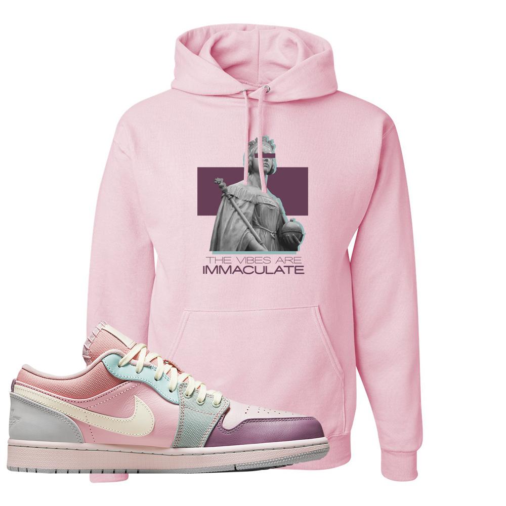 Air Jordan 1 Low Pastel Hoodie | The Vibes Are Immaculate, Light Pink