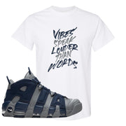 Georgetown Uptempos T Shirt | Vibes Speak Louder Than Words, White