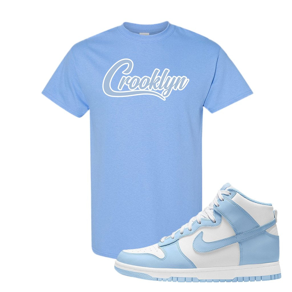Aluminum High Dunks T Shirt | Crooklyn, Light Blue