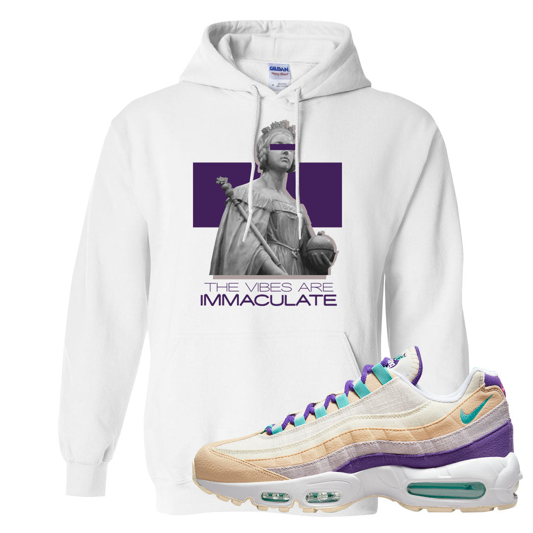 Sprung Natural Purple 95s Hoodie | The Vibes Are Immaculate, White