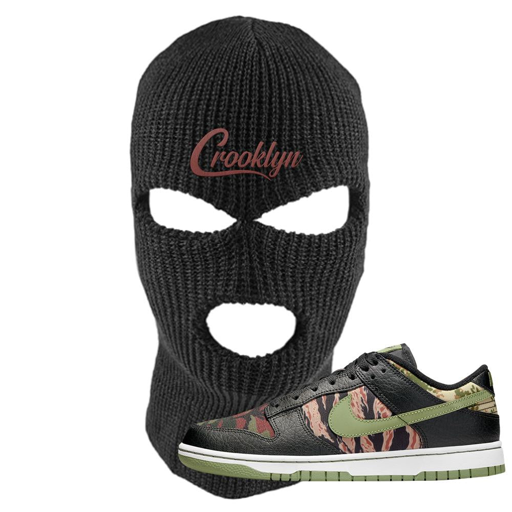 Multi Camo Low Dunks Ski Mask | Crooklyn, Black