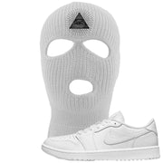 Triple White Golf Low 1s Ski Mask | All Seeing Eye, White