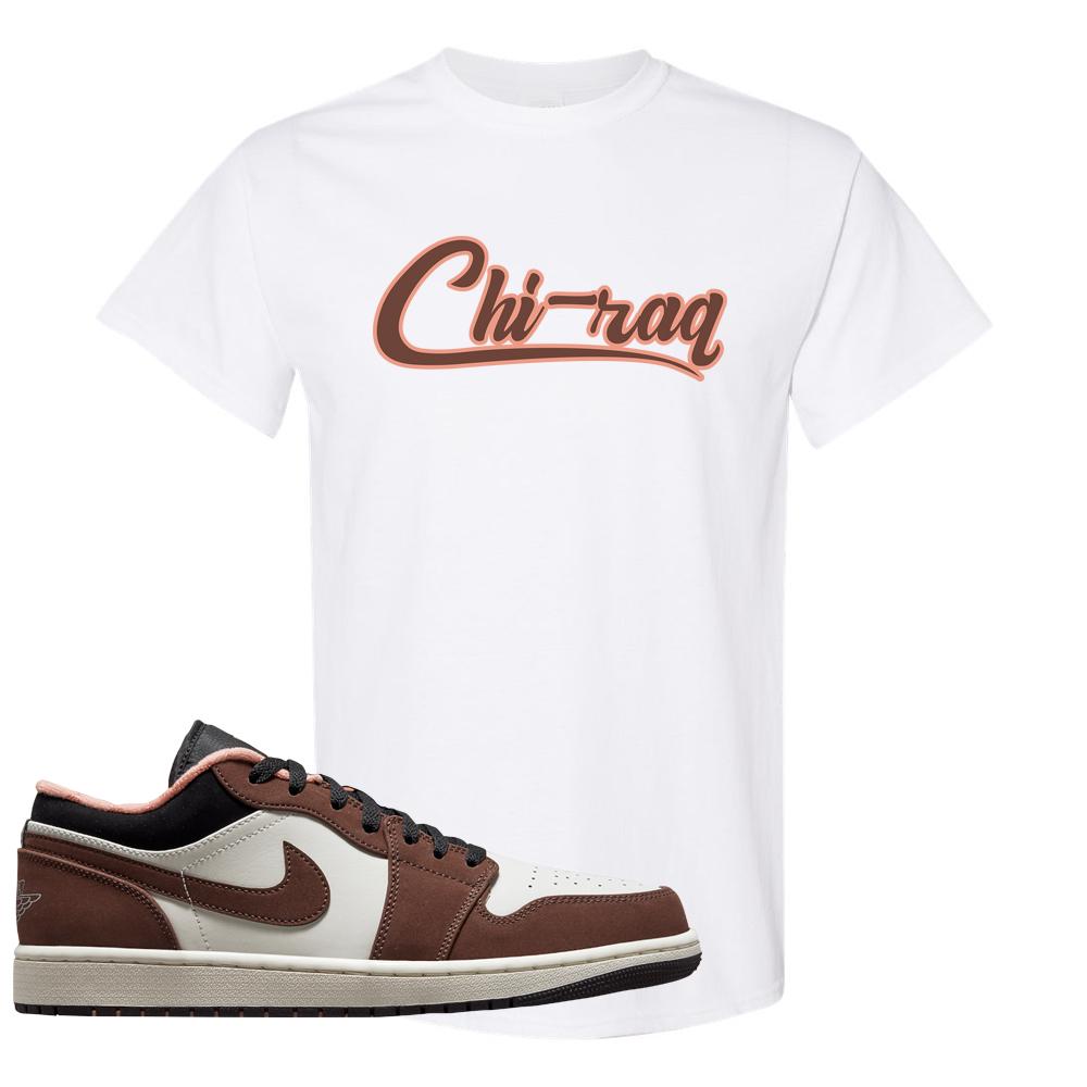 Mocha Low 1s T Shirt | Chiraq, White