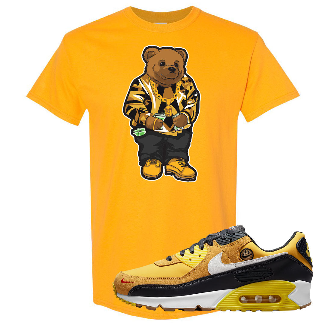 Go The Extra Smile 90s T Shirt | Sweater Bear, Gold