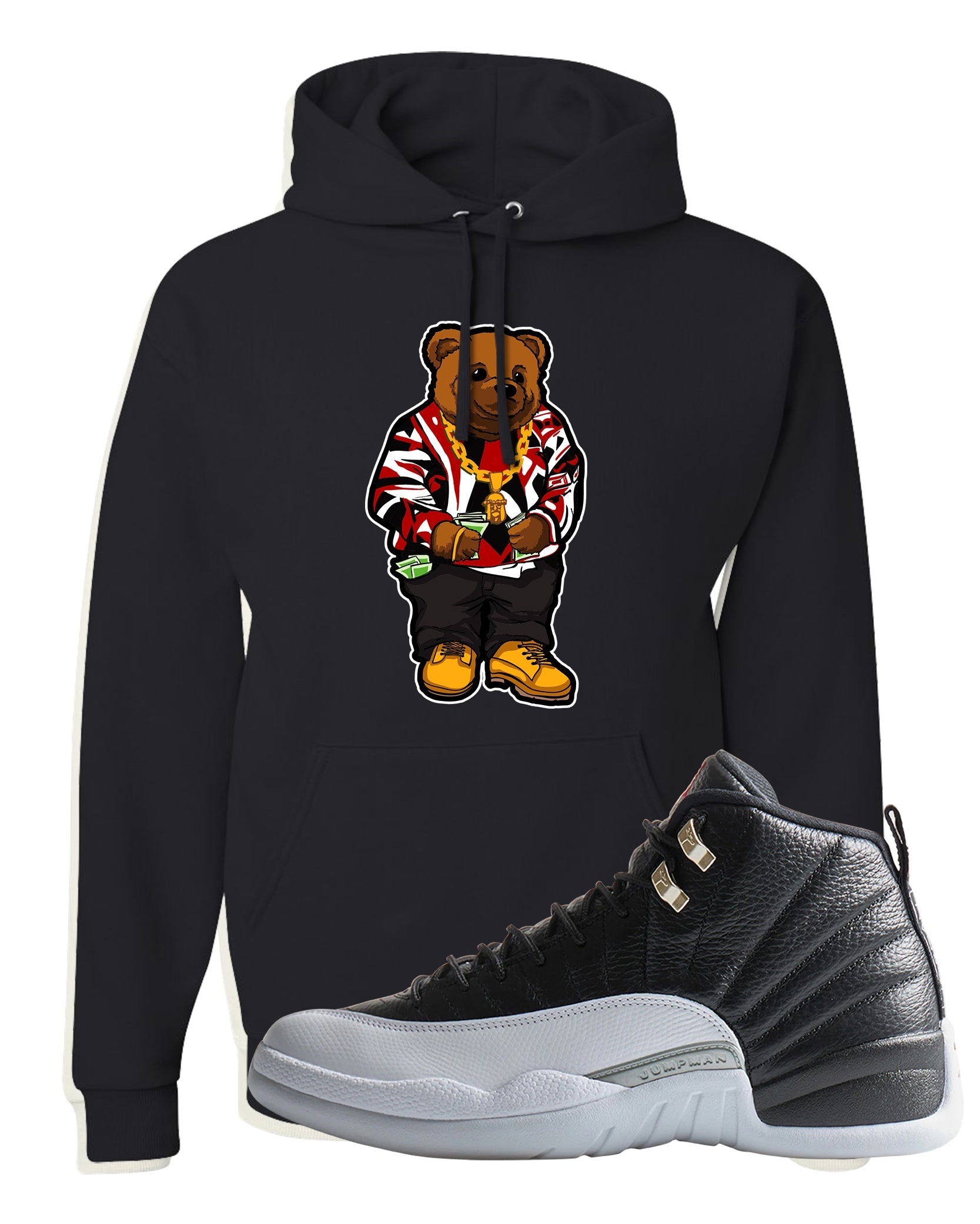 Playoff 12s Hoodie | Sweater Bear, Black