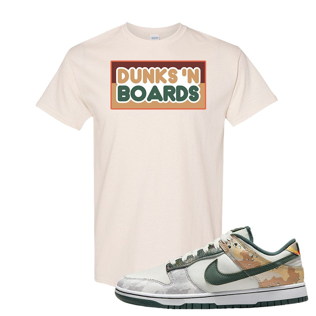 Camo Low Dunks T Shirt | Dunks N Boards, Natural