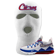 LeBron 17 Low Tune Squad Sneaker White Ski Mask | Winter Mask to match Nike LeBron 17 Low Tune Squad Shoes | Chiraq