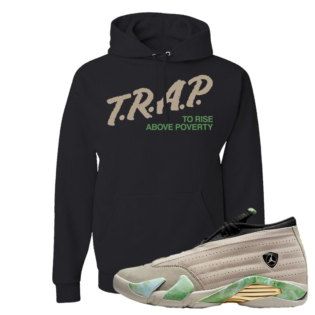 Fortune Low 14s Hoodie | Trap To Rise Above Poverty, Black