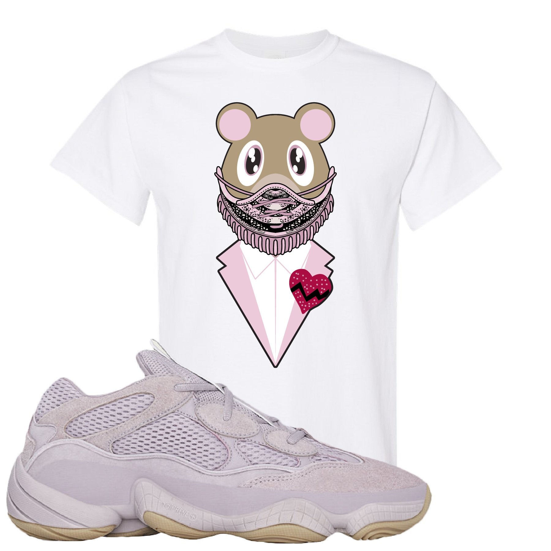 Yeezy 500 Soft Vision Yeezy Sneaker Mask White Sneaker Hook Up T-Shirt
