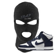 Midnight Navy High Dunks Ski Mask | Trap To Rise Above Poverty, Black