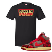 Acid Wash Red 1985 High Dunks T Shirt | Dunks N Boards, Black