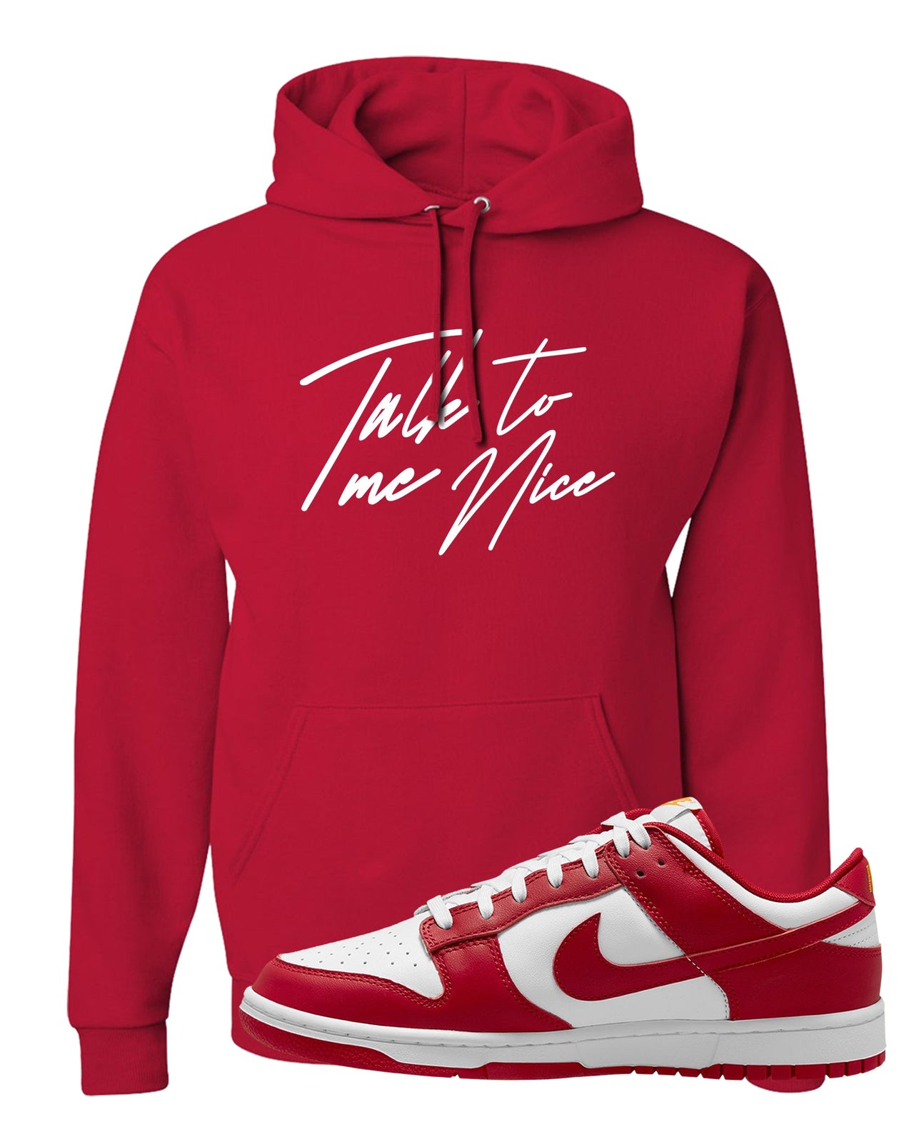 Red White Yellow Low Dunks Hoodie | Talk To Me Nice, Red