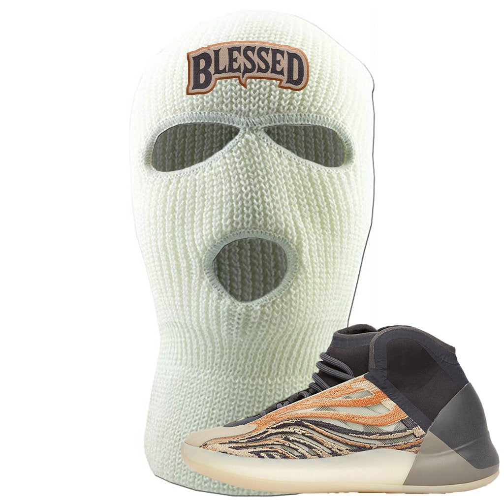 Yeezy Quantum Flash Orange Ski Mask | Blessed Arch, White