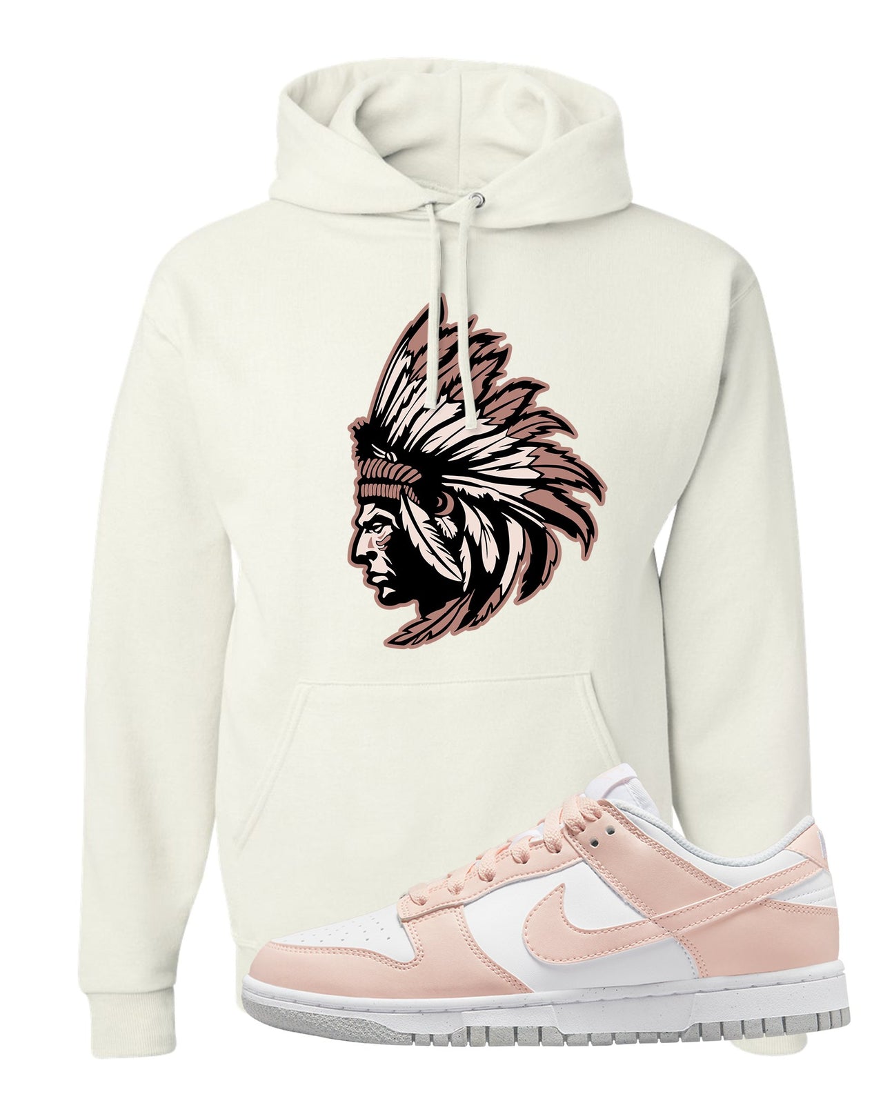 Next Nature Pale Citrus Low Dunks Hoodie | Indian Chief, White