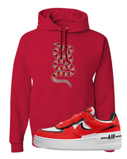 Shadow Chicago AF 1s Hoodie | Coiled Snake, Red