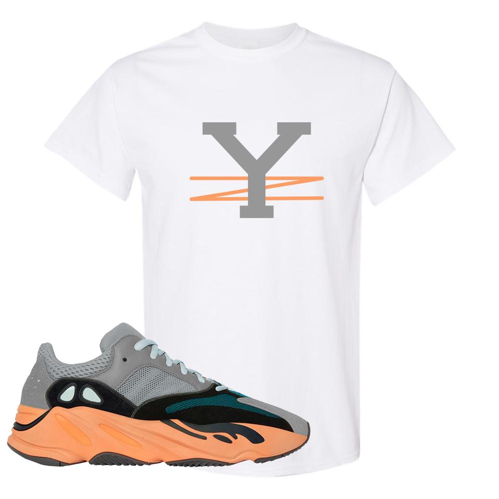 Wash Orange 700s T Shirt | YZ, White