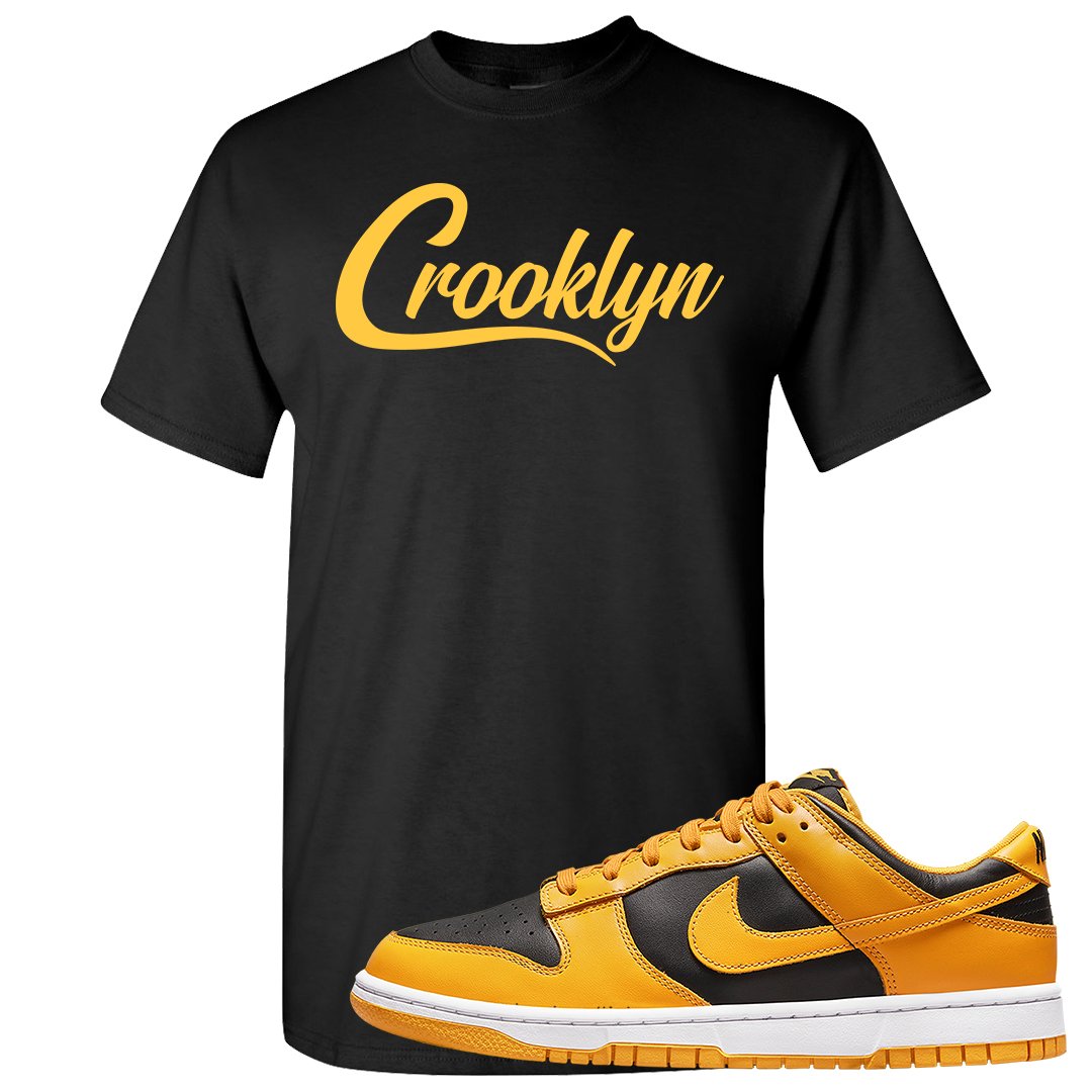 Goldenrod Low Dunks T Shirt | Crooklyn, Black