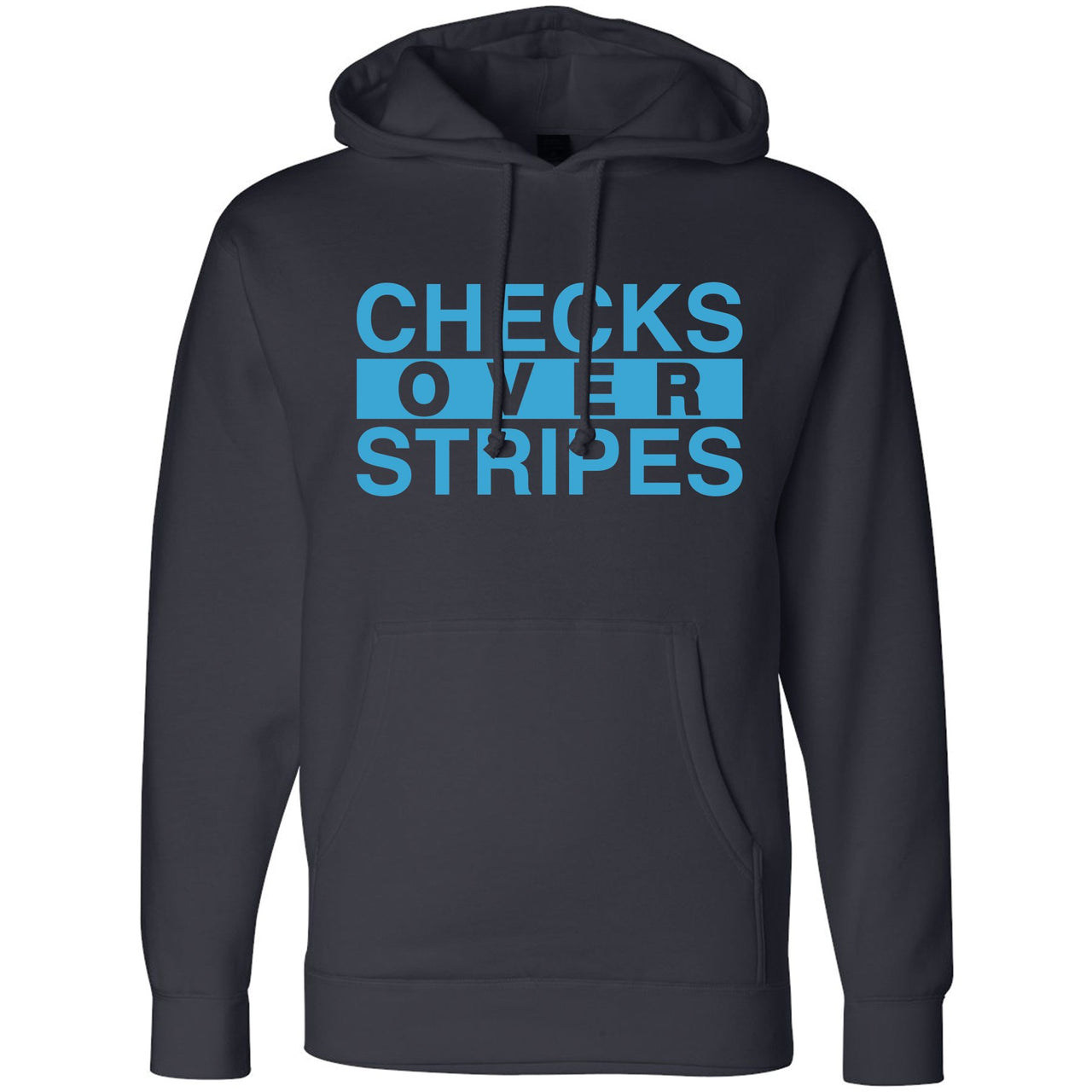 UNC All Star Pearl Blue 9s Hoodie | Checks Over Stripes, Navy
