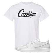 Triple White Golf Low 1s T Shirt | Crooklyn, White