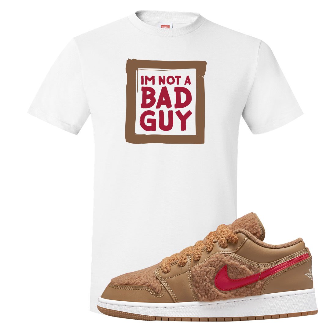 Teddy Bear Low 1s T Shirt | I'm Not A Bad Guy, White