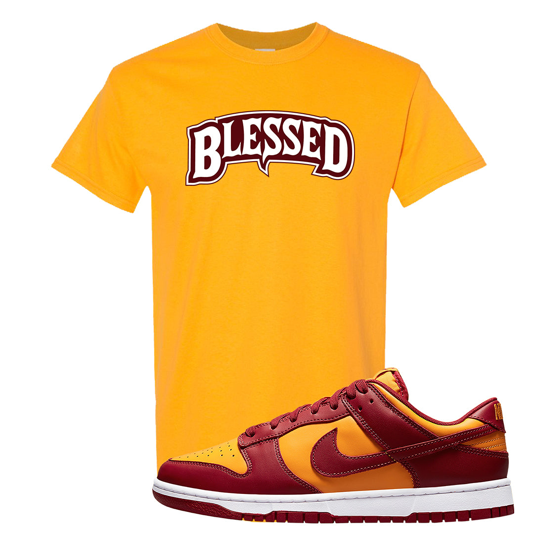 Midas Gold Low Dunks T Shirt | Blessed Arch, Gold