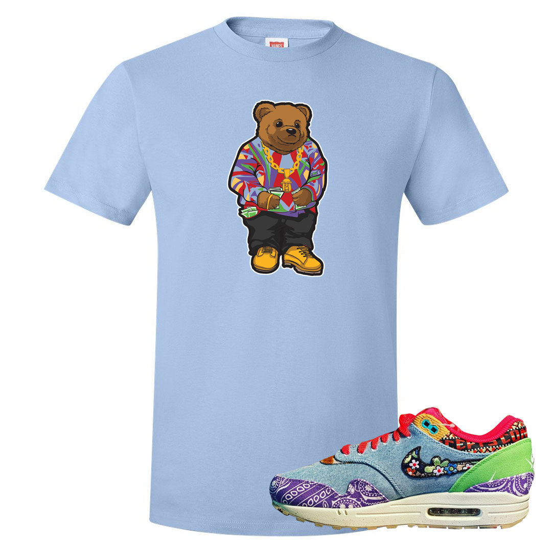 Bandana Paisley Max 1s T Shirt | Sweater Bear, Light Blue