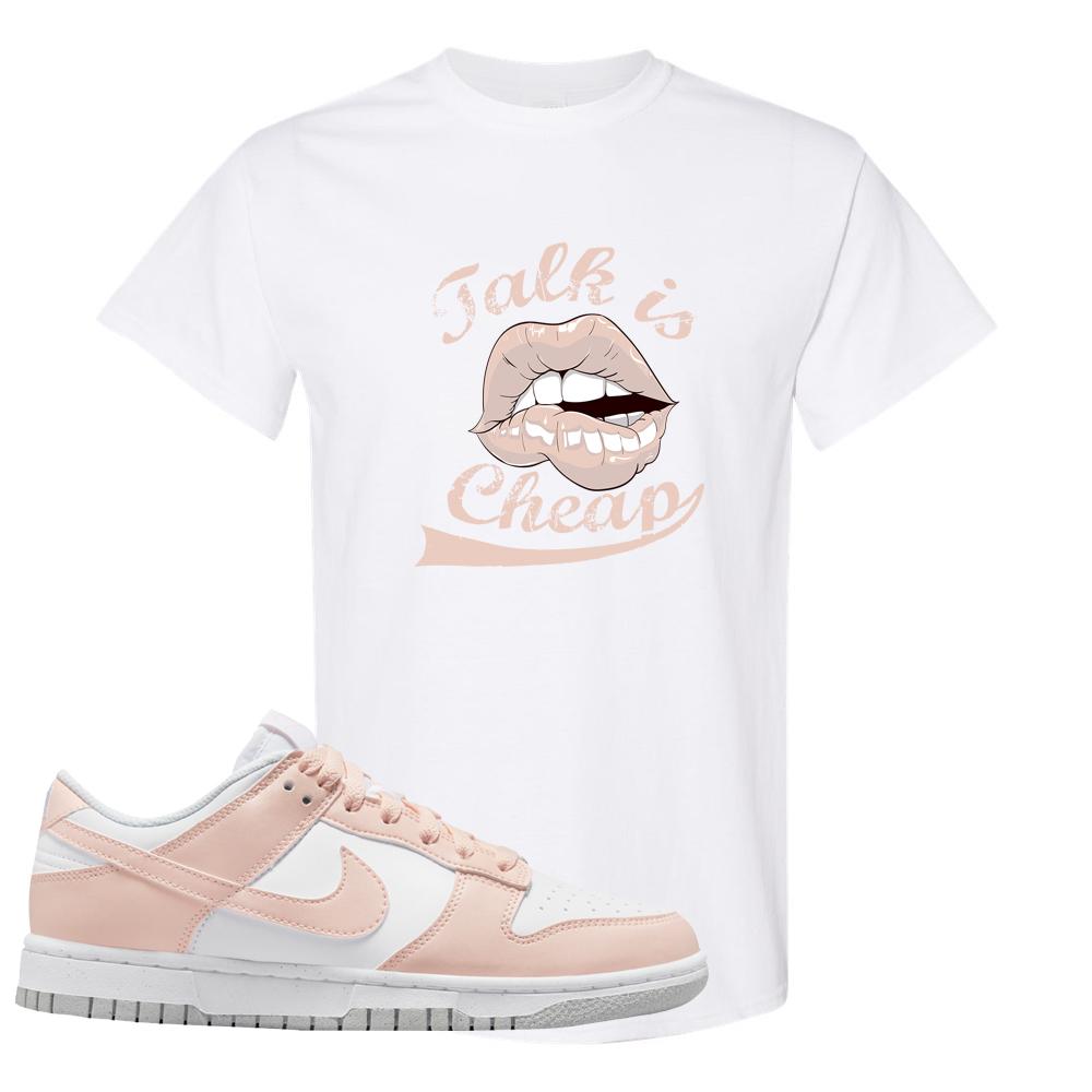 Move To Zero Pink Low Dunks T Shirt | Talk Is Cheap, White