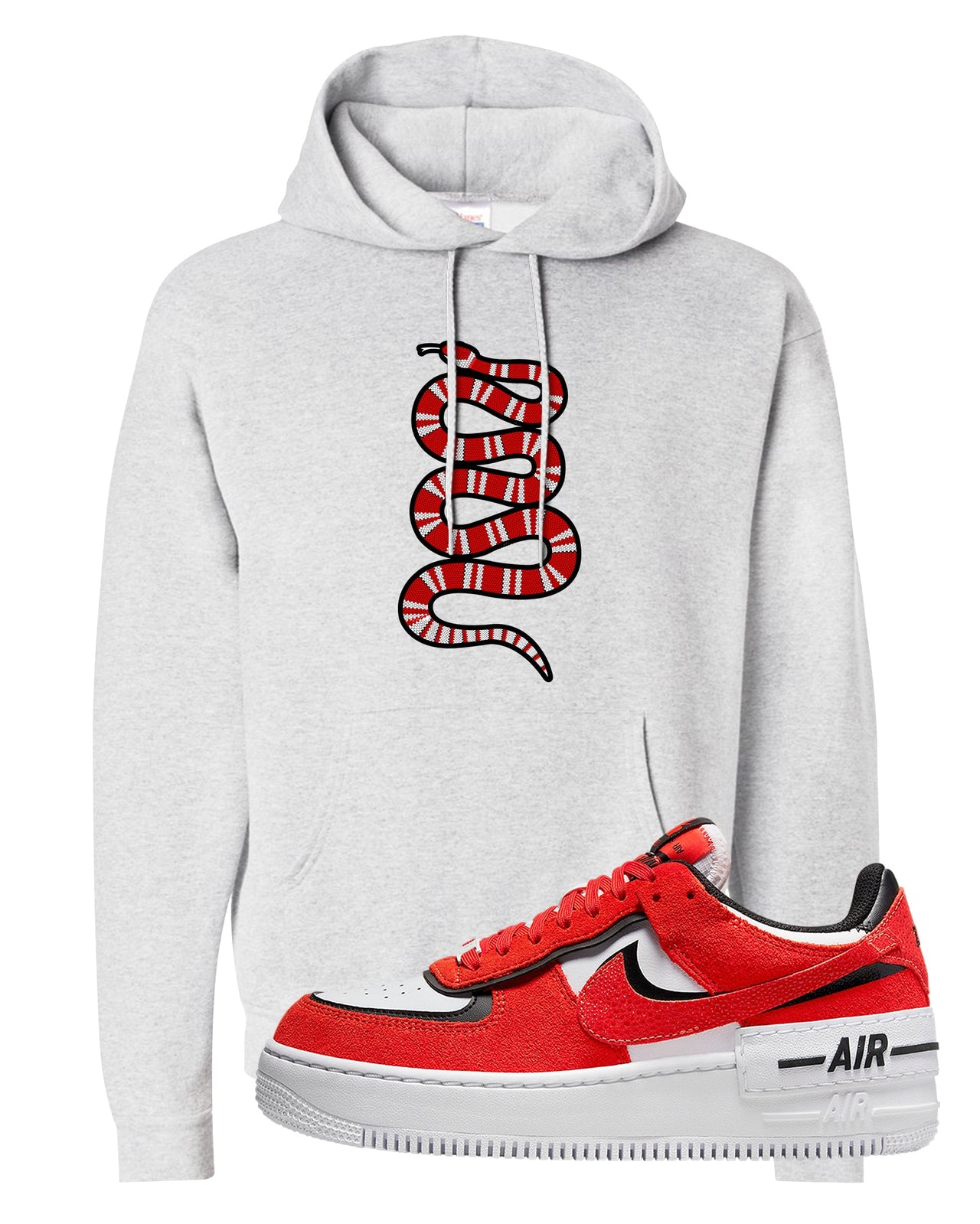 Shadow Chicago AF 1s Hoodie | Coiled Snake, Ash