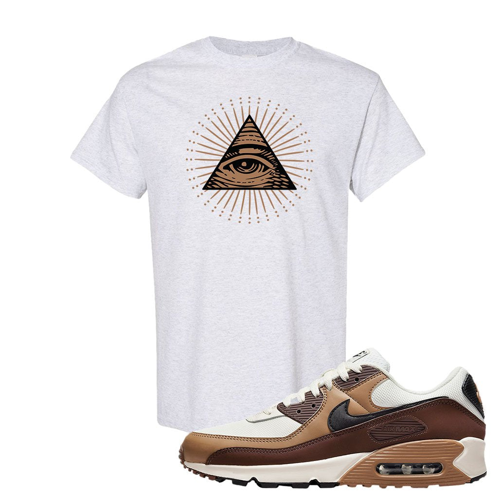 Air Max 90 Dark Driftwood T Shirt | All Seeing Eye, Ash