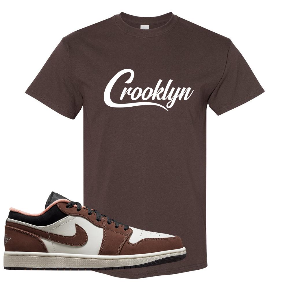 Mocha Low 1s T Shirt | Crooklyn, Chocolate