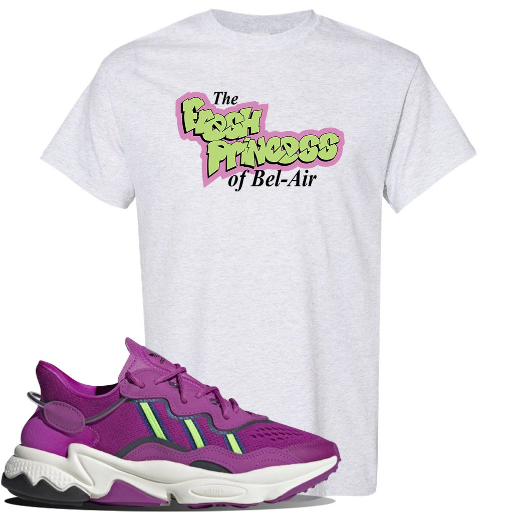 Ozweego Vivid Pink Sneaker Ash T Shirt | Tees to match Adidas Ozweego Vivid Pink Shoes | Fresh Princess of Bel Air
