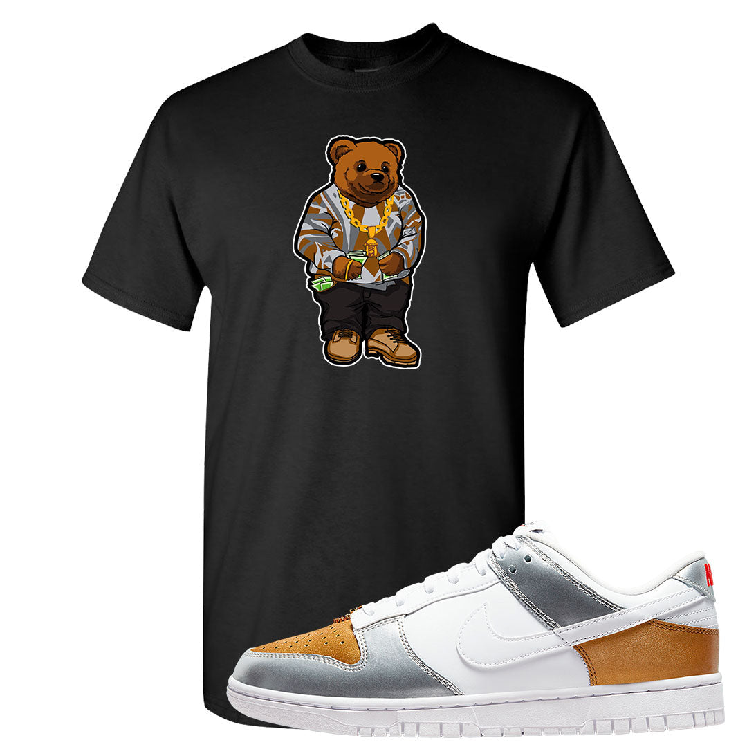 Gold Silver Red Low Dunks T Shirt | Sweater Bear, Black