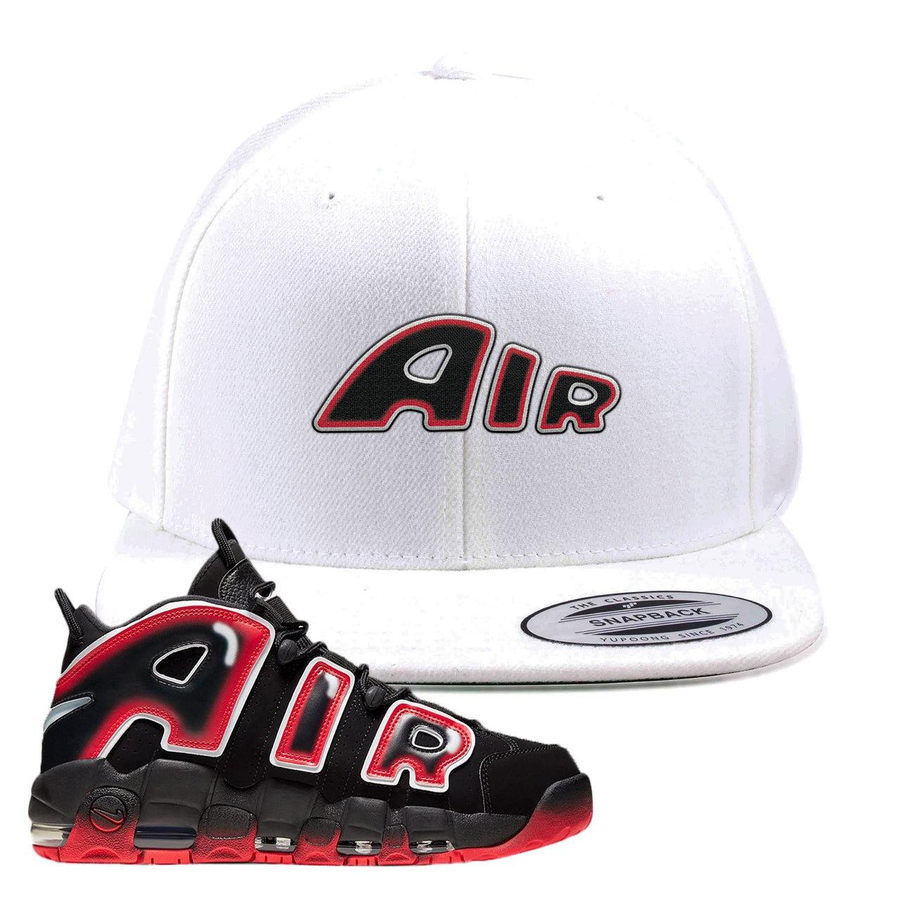 Air More Uptempo Laser Crimson Air From The Sneaker White Sneaker Hook Up Snapback Hat
