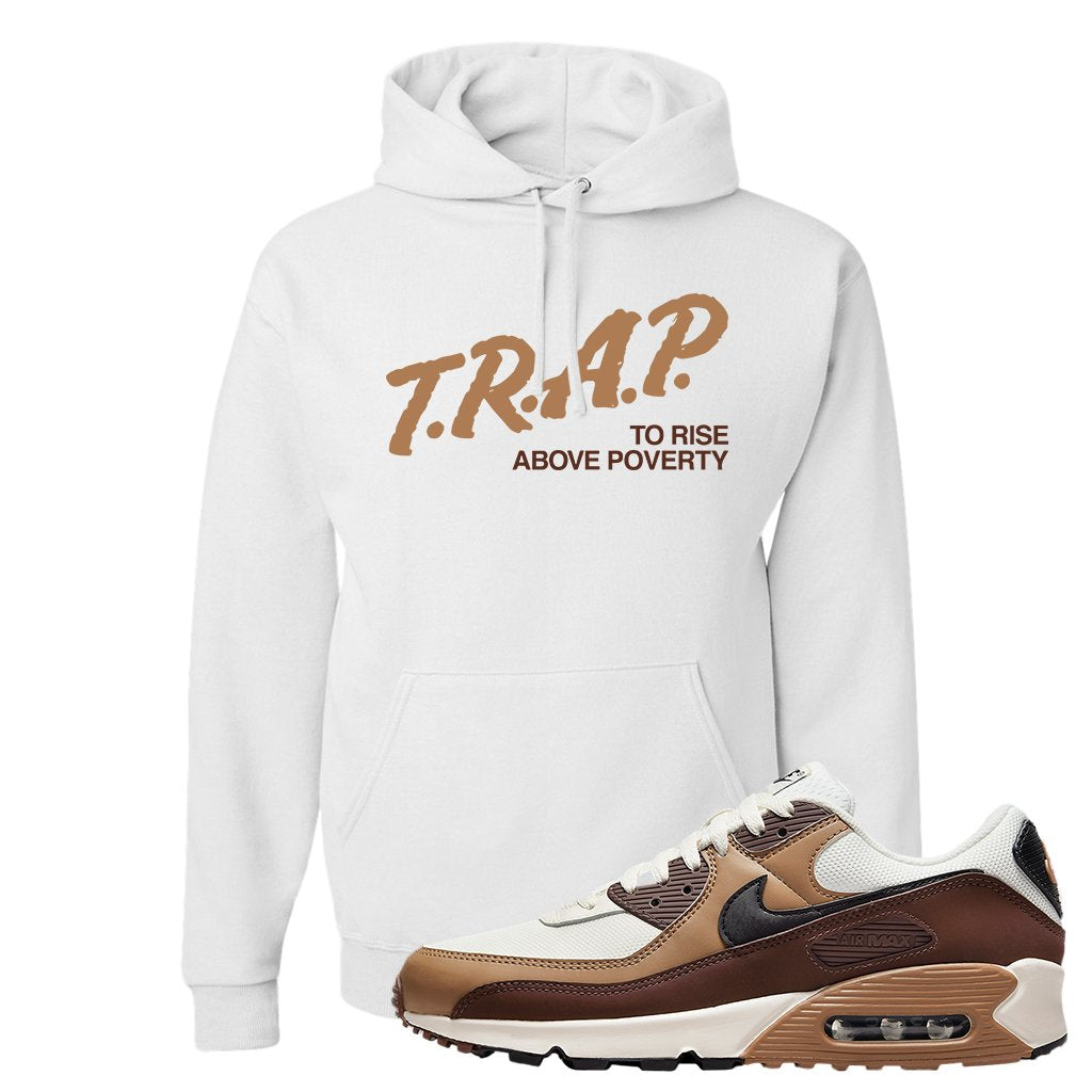 Air Max 90 Dark Driftwood Hoodie | Trap To Rise Above Poverty, White