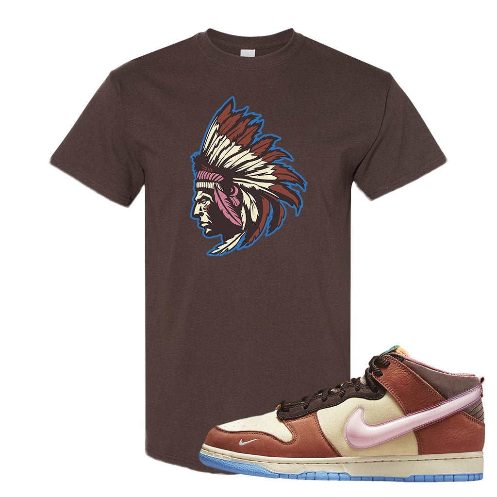 Chocolate Milk Mid Dunks T Shirt | Indian Chief, Chocolate